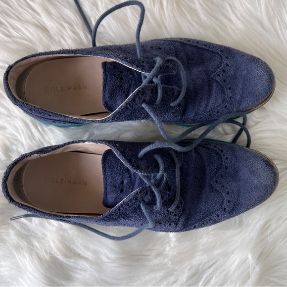 Cole Haan Shoes Suede Lace Up Lunagard Womens Size 6B - Picture 7 of 7
